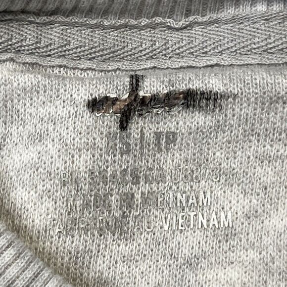 Aerie Sweatshirt Womens XS Gray Camo Boxy Side Slits Oversized Pullover NEW - Picture 7 of 9